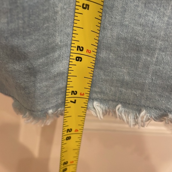 Hem and Thread light weight chambray off the shoulder dress. - Picture 4 of 5